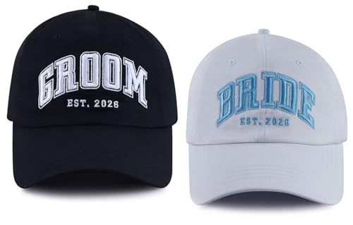 Engagement Gifts for Couples 2026 Groom Bride to Be Baseball Cap Mr and Mrs Just Married Hat His and Hers Wedding Gifts for Newlyweds Wife Husband