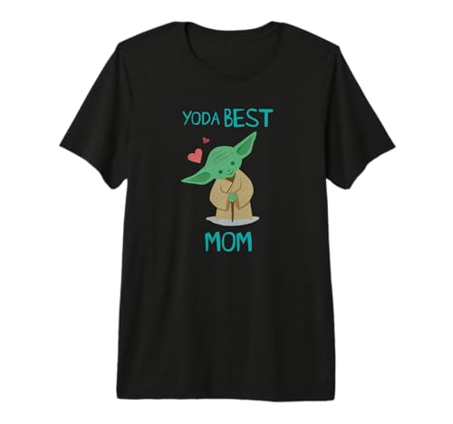 T-shirt Yoda Best Mom cadeau Fête des Mères premium en coton