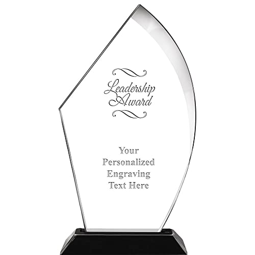 Customizable Acrylic Trophy, 11" Engraved Leadership Voyage Acrylic Award