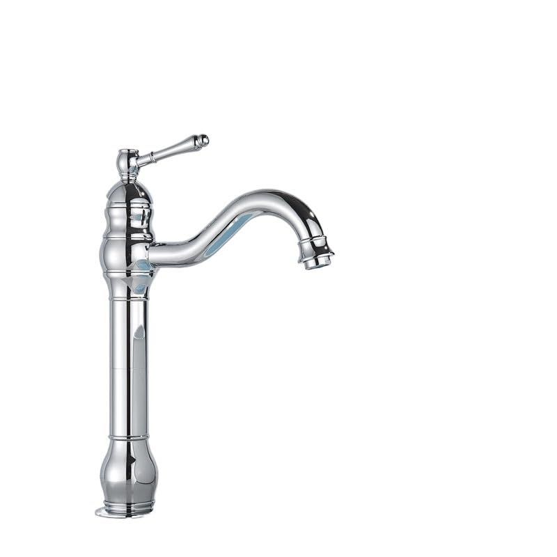 Robinet en laiton antique mélangeur rétro chic pour vasque de salle de bain haute
