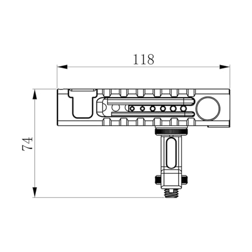 Image of Movable Camera Top Handle with 3 /8 inch locating Pin for ARRI Interface,Universal Camera Cage Top Holder Compatible with EOS R50 /R100 /EOS RP /A7 ii /A7R iii /ZV E-10 ii Cage and Monitor /Microphone /Light