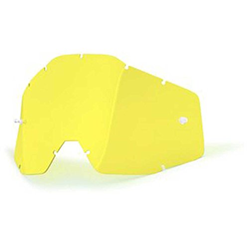 100% Racecraft and Accuri Goggles AF Replacement Lens - Yellow
