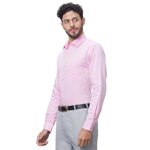 Image of Raymond Slim Fit Pure Cotton Structure Pattern Semi Cut Away Collar Formal Shirt