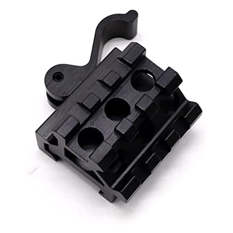 GOODTAC Quick Detachable Tactical 3 Slots Picatinny Riser Scope Lever Mount Base Adapter fits 20mm Rails - Black Cover