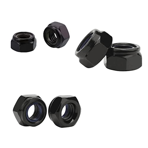 Smartsails 110 Piece Nylon Lock Non-Slip Nut M3*0.5Mm, Black Anti-Loosening Self-Locking Nut #TOP5