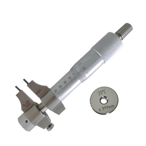 FQAEMIAI Inside Micrometer 5-30mm 25-50mm Industrial Internal Micrometer 50-75mm 75-10mm 0.01mm 100-125mm 125-150mm DIN863(100-125mm no Ring)