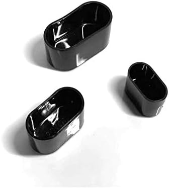 Clear Table Chair Leg Mat -10pcs Non-Slip Oval Table Chair Leg Caps Foot Protection Bottom Cover Pads Wood Floor Protectors (Color : Black+White, Size : 25X50MM)