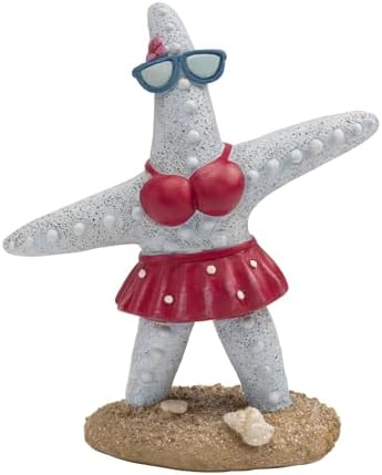 Summer Decorations for Home, 6.5 Inch Resin Starfish Figurines Be...