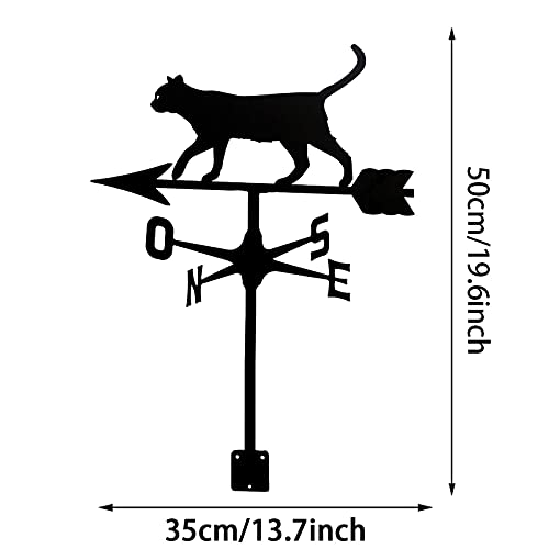 Girouette indicateur de direction du vent en acier pour outil de mesure extérieur - 4