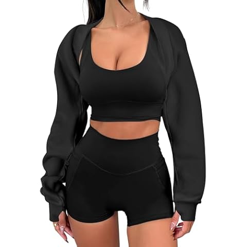 ANRABESS Women's Cropped Sweatshirt Cover