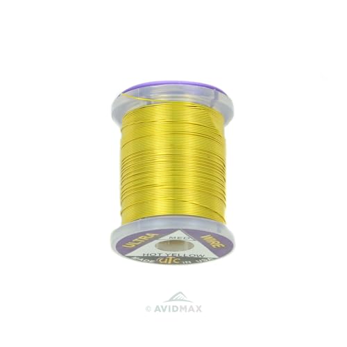 Hareline Dubbin UTC Ultra Wire Medium Hot Yellow