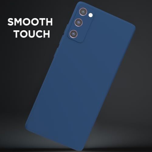 Image of Outlouders Back Cover for Samsung Galaxy S20 FE 5G | Camera Protection | Durable Soft Matte Silicone Bumper Case (Blue)