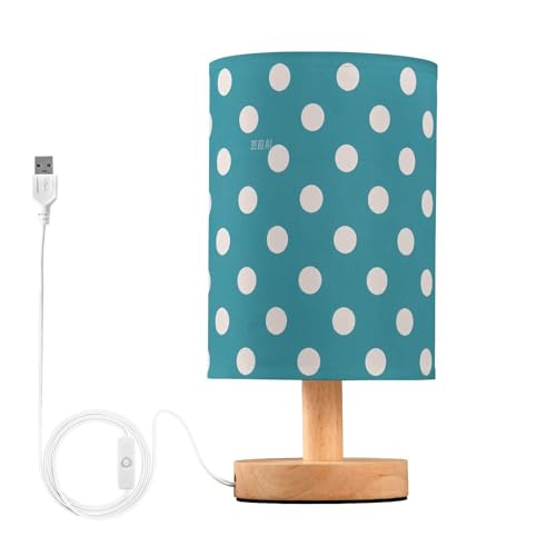 Lámpara de mesa infantil LED Cartoon Dot azul miniatura 1
