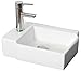 Above Counter Rectangle Vessel Bathroom Sink Faucet Mount: 4" Off Center, Hardware Finish: Aluminum