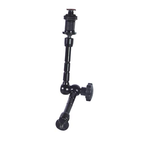 E-image EI-A02 10" Inch Adjustable Friction Articulating Magic Arm | with Both 1/4" Thread Screw for LCD Monitor/LED Lights | Payload 2kg