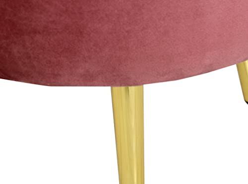 Image of Ottoman Stool for Living Room, Velvet Foot Rest Puffy for Sofa, Foot Stool for Sitting, Modern Puffy Chair for Bedroom, Metal Legs Ottoman for Home Decor, 32 inch Height (Chair-Gajri)
