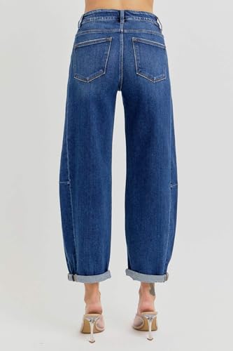 SALT TREE Risen Jeans - High Rise Barrel Jeans - RDP59333