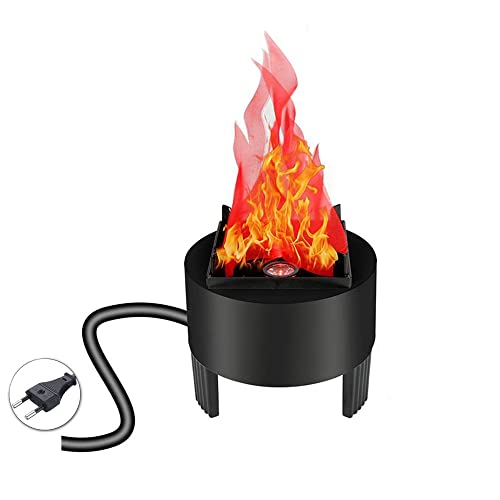 Lancoon Luz de chama de fogo falsa 3D, 1 unidade, lâmpada de chama artificial piscando, efeito de fogueira elétrica para interior para Natal, Halloween, festivais, festas