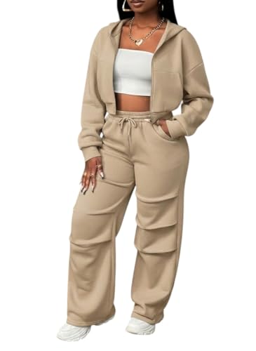 Image of Q - RIOUS Women's Baggy Mid Waisted Lounge Sweat Pants with Drawstring Athletic Flared Joggers with Pockets