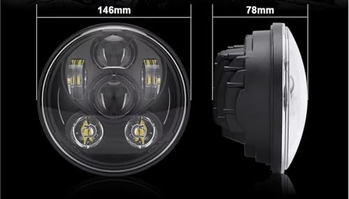 Feux avant LED 5.75 pouces pour explorer en Scrambler la nuit