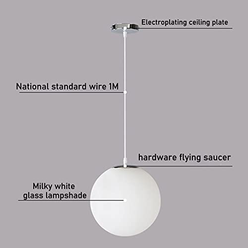 Iluminación de techo E27 minimalista con lámpara de cristal redondo y brazo flexible 6