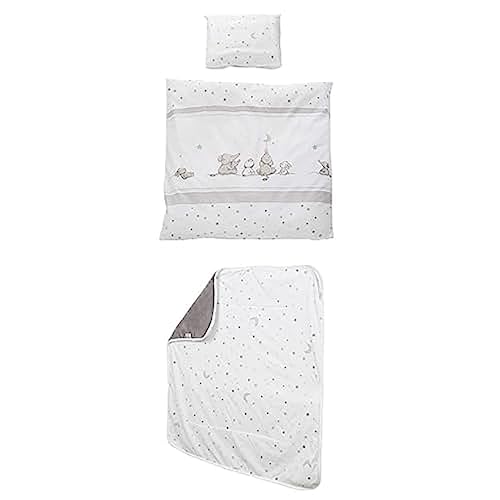 roba Babybettwäsche 80 x 80 cm - Sternenzauber - Wiegenbettwäsche Baby...