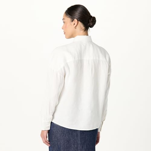 The Drop Women's Avila Classic Linen Button Down2