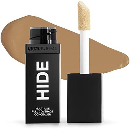 HIDE PREMIUM Liquid Multi-Use Concealer, SEE SHADE FINDER Below For Perfect Match, Large Bottle 0.5 fl. oz. - Full Coverage Concealer Makeup for Acne Dark Spots Dark Circles Hyperpigmentation and Blemishes Oil Free Concealer, Color For All Skin Types (Nude)