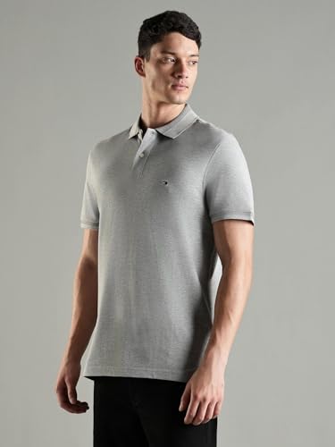 Image of Tommy Hilfiger Solid Regular Fit Cotton Polo T-Shirt