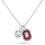 Stone Armory Ohio State Jewelry - OSU Block O Charm Necklace - Hypoallergenic and Adjustable 16-20in - Ohio State Buckeye Gifts