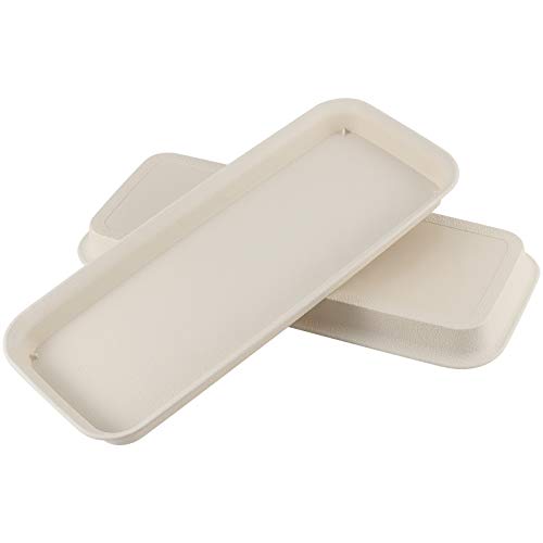 Zeonhak 10 Pack 15.5 X 6.7 Inches Rectangular Plastic Plant Saucer Drip Trays, Strong Plastic Plant Pot Saucers, Durable Plant Tray For Indoor And Outdoor Various Plants #TOP4