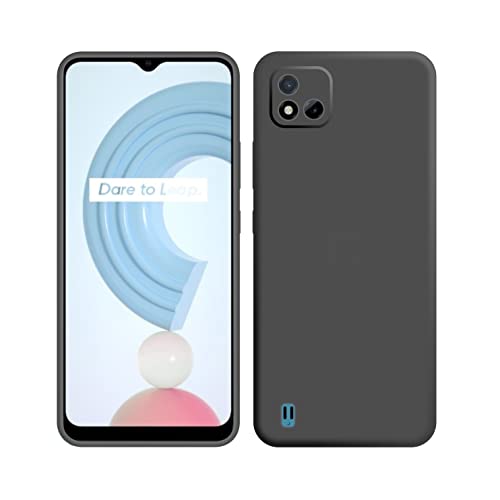 Image of Case Creation Compatible with Realme C20 2021 Back case, Realme C20 Slim Flexible Smart Look case with 360 Camera All Angle Protection (Pure Black)