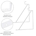 HOME MASTER HARDWARE 10 Pack Heavy Duty Closet Shelf & Rod Brackets, Wall Mounted Closet Shelves Bracket with Rod Support for Both Shelf Storage and Closet Rod White - Image 2