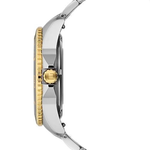 Image of Xylys Xiphias Automatic Analog with Date Black Dial Two Toned Stainless Steel Strap Watch for Men -40063BM01E