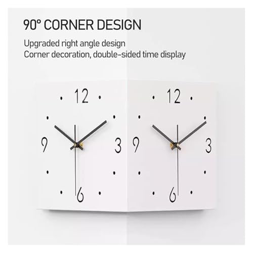 Horloge murale 3D LED avec affichage d'angle lisible de nuit sans reflets - 3