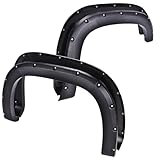 G-PLUS Fender Flares, Compatible With GMC Sierra 1500 2007-2013 4Pcs Wheel Cover Trim Textured Riveted