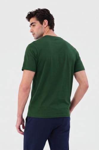 Image of Van Heusen Men's Crew Neck T-Shirt - Soft & Breathable Cotton | Regular Fit | Comfortable Everyday Casual Wear | Short Sleeves | Summer Favorite |Solid Colors | Style 60052