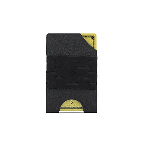 Clip & Carry SLYDEX - U.S. made Kydex Slim Minimalist Mens Wallet Card Holder (BLACK)