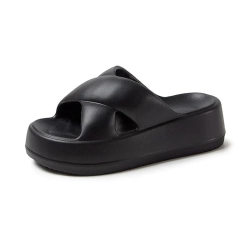 ERWOQ Zapatillas de Verano con Suela Gruesa ​​para Mujer, Zapatillas de Suela Blanda a la Moda para Exteriores, Zapatillas de Ducha para Interiores y hogares
