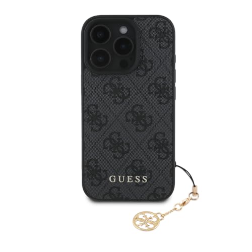 Guess Case iPhone 16 Pro Max Charm Hülle schwarz mit Anhänger