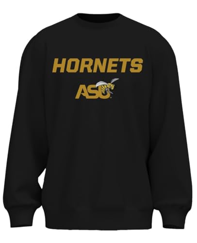 Venley NCAA Officially Licensed Apparel Alabama State University Logo Apparel Hornets Unisex VENALST01 Sweatshirt Alabama07S Black Large