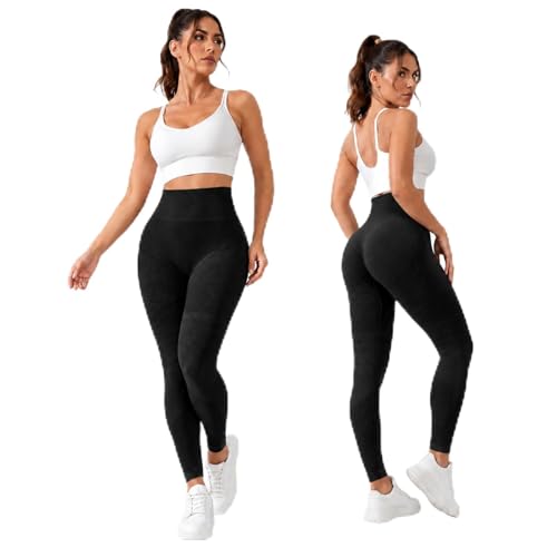 Anti Cellulite Compression 3D Leggings with Resistance Band for Women Butt Lifting High Waisted Tummy Control Seamless Yoga Pants Gym Workout Lipedema Compression Lymphatic Body Sculpting Black