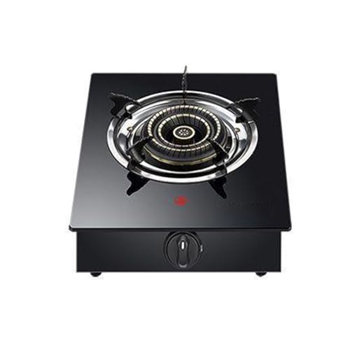 Estufa de gas doméstica con placa de cocción antidesbordamiento e indicador de temperatura, adecuada for cocinar en el hogar, Camping, oficina y vehículos recreativos(NG)