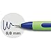 Schneider Xpress Premium Fineliner, 0.8 mm Porous Point, Light Green Barrel, Assorted Ink Colors, Pack of 3 Pens: Black, Blue, Red (190093)