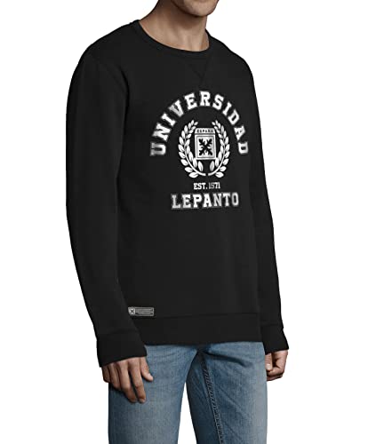 Sweat Homme Espagne Lepanto Noir XL - Le Sweat Confortable pour l'Automne
