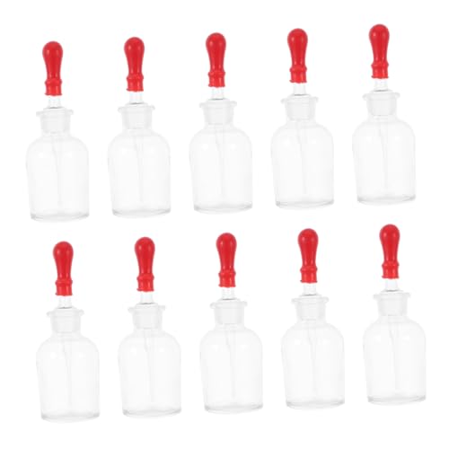SOLUSTRE 10pcs 60ml Clear Dropper Bottle For Essential Oils Small Glass Bottles With Dropper For Travel Transparent Bottle For Liquids
