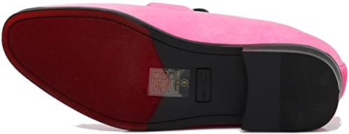 Image of Enzo Romeo Plum05 Men's Dress Loafers Elastic Slip on with Buckle Fashion Shoes