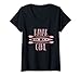 Femme Kayak Girl Kayak Paddling Bateau A Pagaie T-Shirt avec Col en V