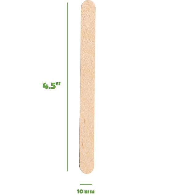 Image of [Pack of 100 Sticks, 4.5 inch] Wooden Ice Cream Sticks | Popsicle Sticks | Ice Cream Sticks for DIY Crafts, School Projects