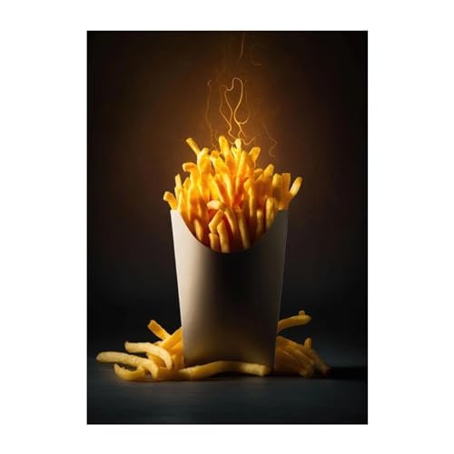 Impression sur toile pizza hamburger triptyque 30x50cm décoration cuisine - 4